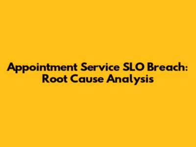 Appointment Service SLO Breach: Root Cause Analysis