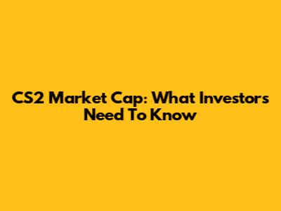 CS2 Market Cap: What Investors Need To Know