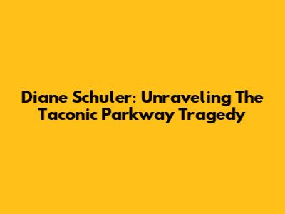 Diane Schuler: Unraveling The Taconic Parkway Tragedy