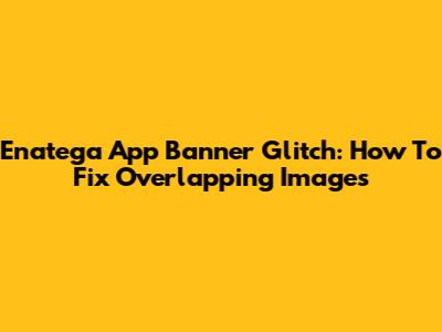 Enatega App Banner Glitch: How To Fix Overlapping Images