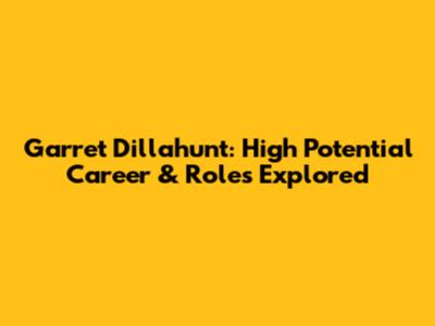Garret Dillahunt: High Potential Career & Roles Explored