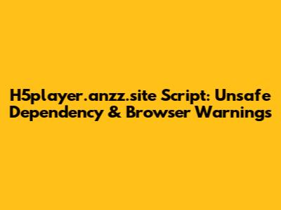 H5player.anzz.site Script: Unsafe Dependency & Browser Warnings