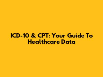ICD-10 & CPT: Your Guide To Healthcare Data