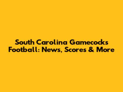 South Carolina Gamecocks Football: News, Scores & More