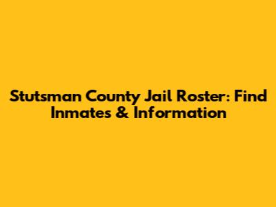 Stutsman County Jail Roster: Find Inmates & Information