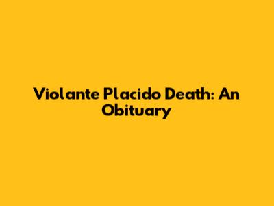 Violante Placido Death: An Obituary